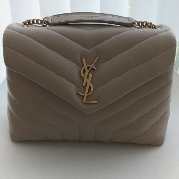 **SOLD** YSL loulou small beige - Picture 1 of 11